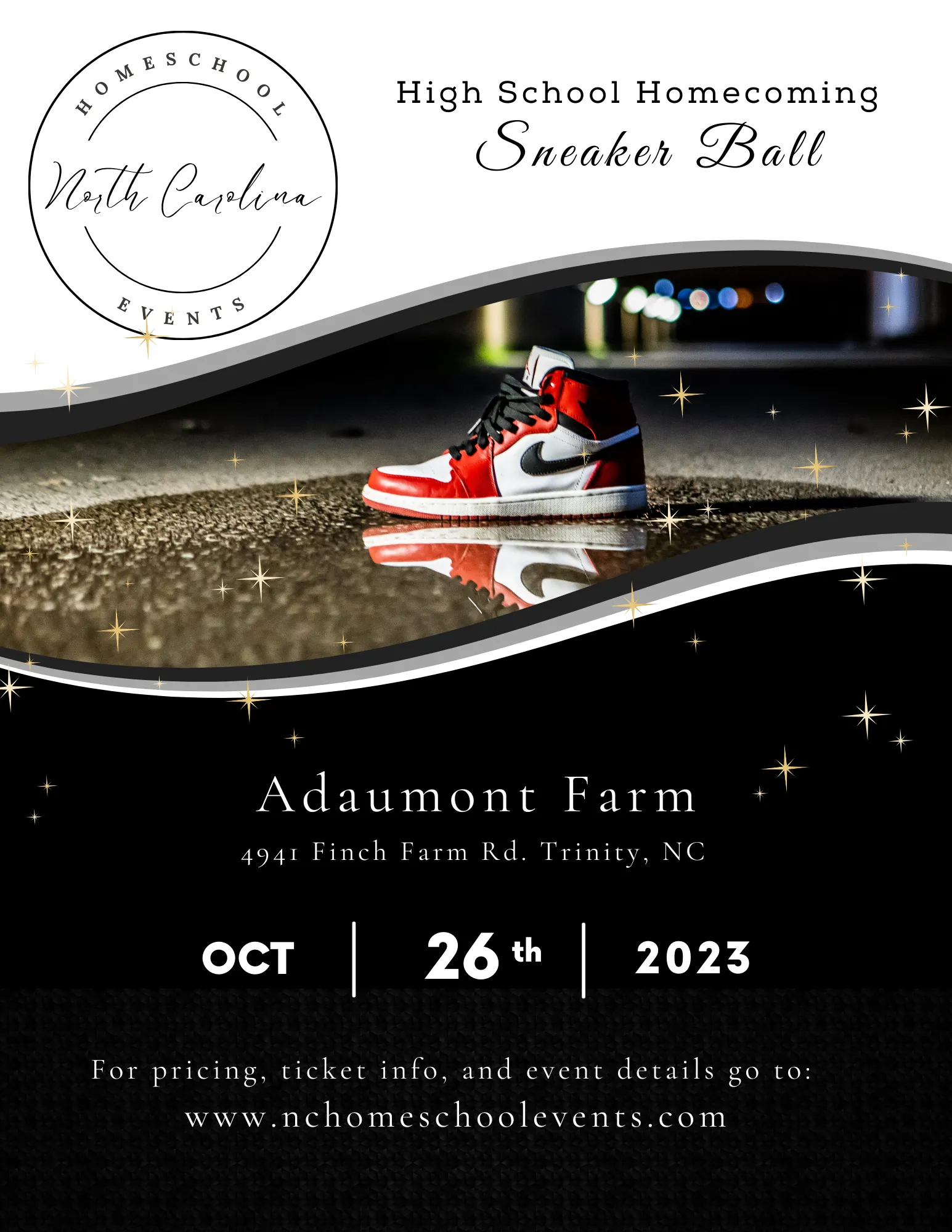 Homecoming 2023: Sneaker Ball flyer